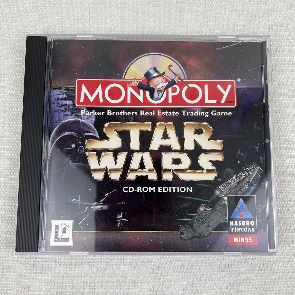 Monopoly‎ Star Wars CD-Rom (PC, 1997) PC Vintage Computer Game Hasbro Rare